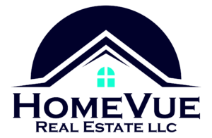 Home Vue Real Estate logo Blue Transparancy