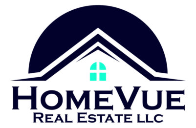 Home Vue Real Estate logo Blue Transparancy